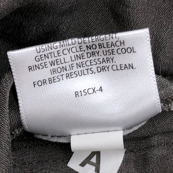 Eileen Fisher Womens Size 6 Pants Silk Cotton Stretch Side Zip Ankle Gray - Picture 11 of 13